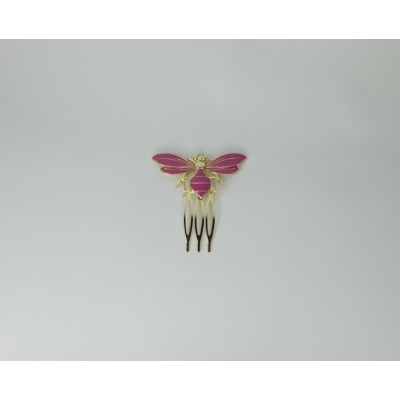 Peina libélula rosa