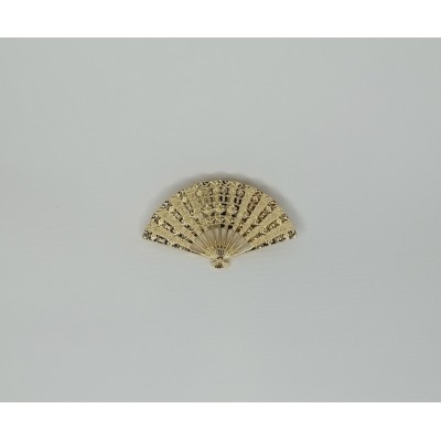 Broche abanico dorado
