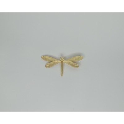 Broche libélula dorado