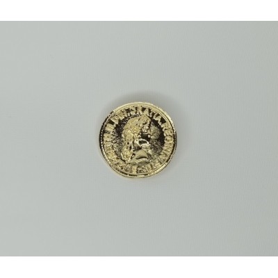 Broche moneda dorado