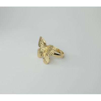 Anillo mariposa dorado