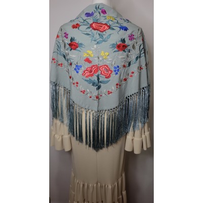 Mantón Begoña Verde Jabonoso