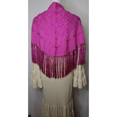 Mantón begoña color buganvilla