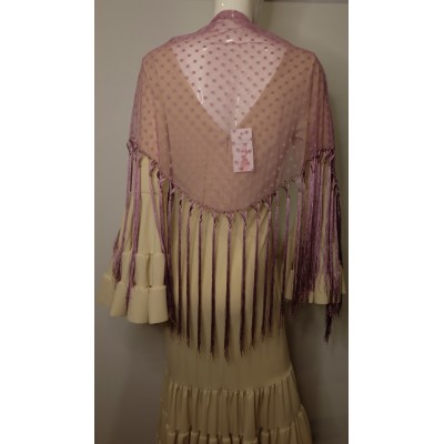 Mantón plumeti Lila empolvado