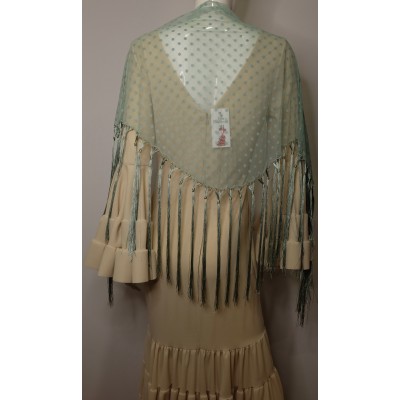 Mantón plumeti Verde jabonoso