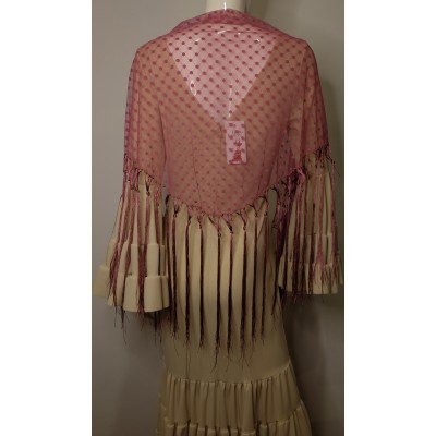Mantón plumeti Rosa