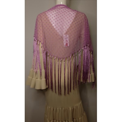 Mantón plumeti Rosa empolvado