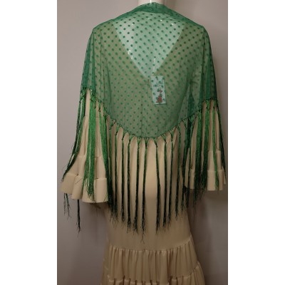 Mantón plumeti Verde Andalucía