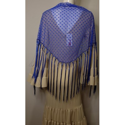 Mantón plumeti Azul Klein