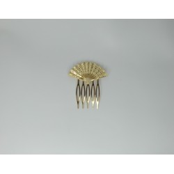 Peina abanico dorado