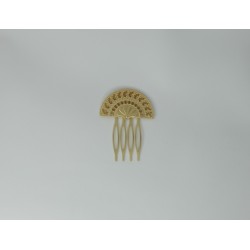 Peina abanico dorado