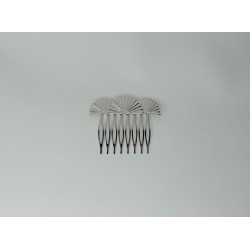 Peina abanicos plateados