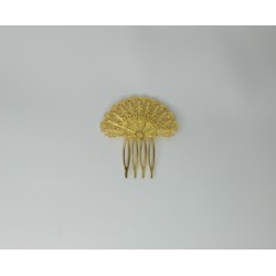 Peina abanico dorado