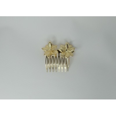 Peina flores dorado