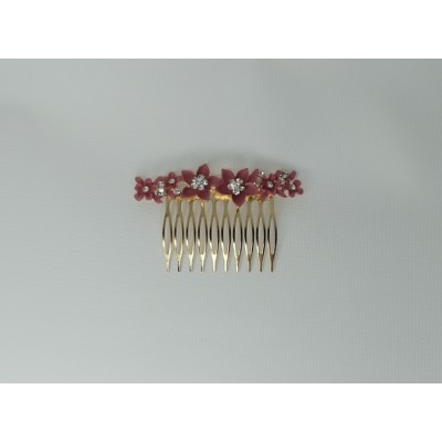 Peina flores maquillaje dorado