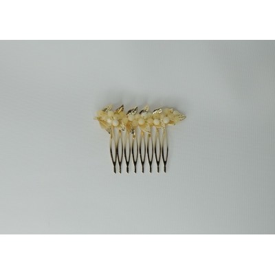 Peina hojas dorado detalles beige