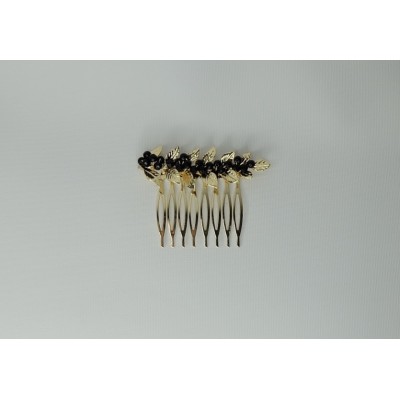 Peina hojas dorado detalles negro