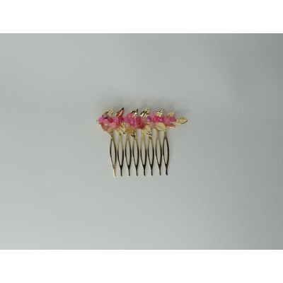 Peina hojas dorado detalles rosas